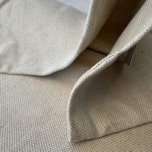 IMG_6047 1 EV38 Scalamandre  Caliedo Cream White Cotton Linen Solid 2.4yd Stain