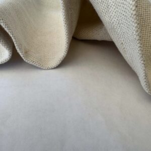 IMG_6049 1 EV38 Scalamandre  Caliedo Cream White Cotton Linen Solid 2.4yd Stain
