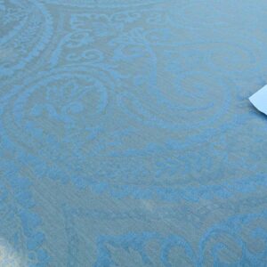 P1100610 Scalamandre Old World Weavers  Blanchisserie Powder Blue Linen Paisley Jacquards Woven MSRP USD 228/y
