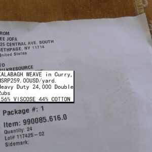 P1410084C By Yd Lee Jofa Kalabagh Weave Curry Burnt Gold Tiger Sniffs Rose MSRP USD 259/y Border One Side