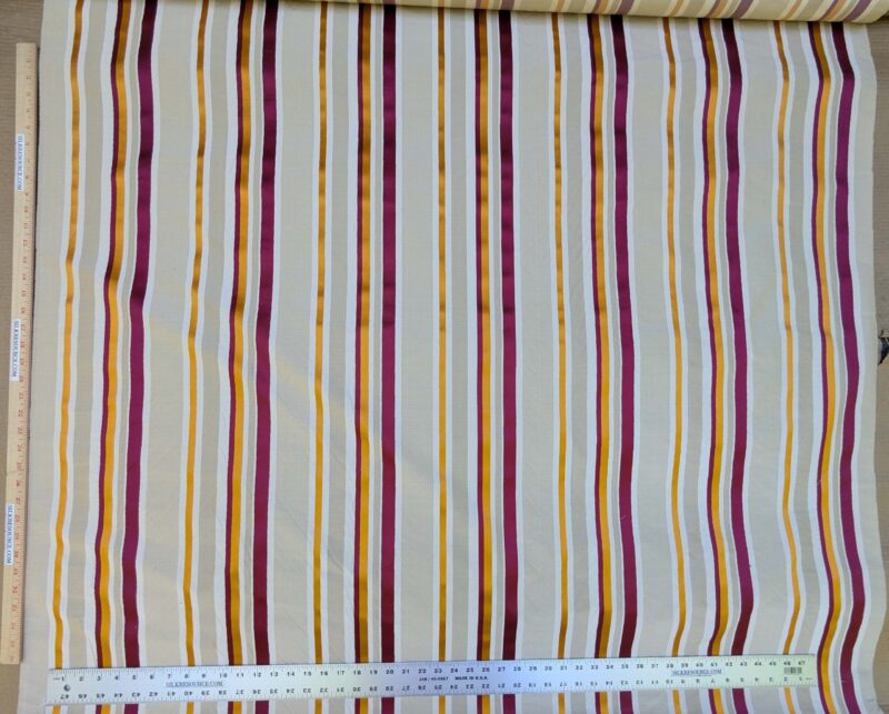 PXL_20240905_184910522 Scalamandre Tango Tangerine/Multi Orange Red Beige White Stripe MSRP USD 324/y