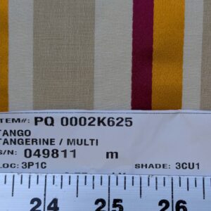 PXL_20240905_184923786 Scalamandre Tango Tangerine/Multi Orange Red Beige White Stripe MSRP USD 324/y