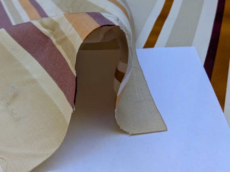 PXL_20240905_184946528 Scalamandre Tango Tangerine/Multi Orange Red Beige White Stripe MSRP USD 324/y