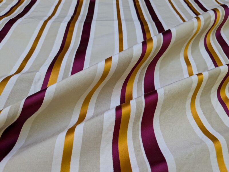 PXL_20240905_185005573 Scalamandre Tango Tangerine/Multi Orange Red Beige White Stripe MSRP USD 324/y