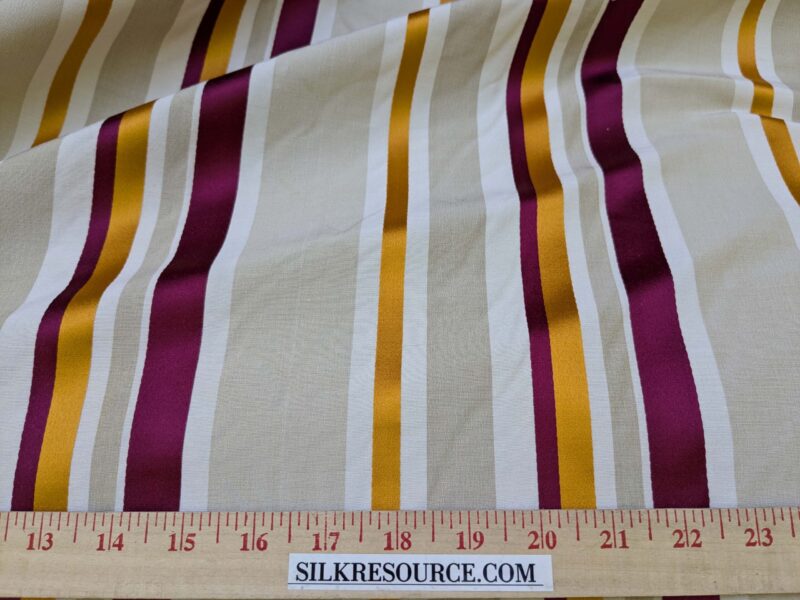 PXL_20240905_185028869 Scalamandre Tango Tangerine/Multi Orange Red Beige White Stripe MSRP USD 324/y