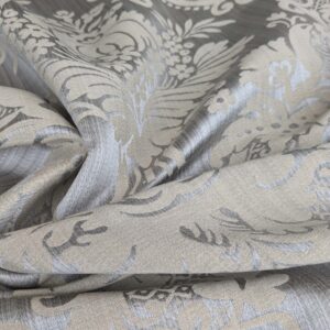 PXL_20240917_204331147 "RESERVED" 9 Berkbox101 Square Silk by Lelievre Paris Gericault Seat and Back Rouge Red Brown White House Neoclassic Medallion Chair Seats  25"L x 58"W MSRP USD500+/y