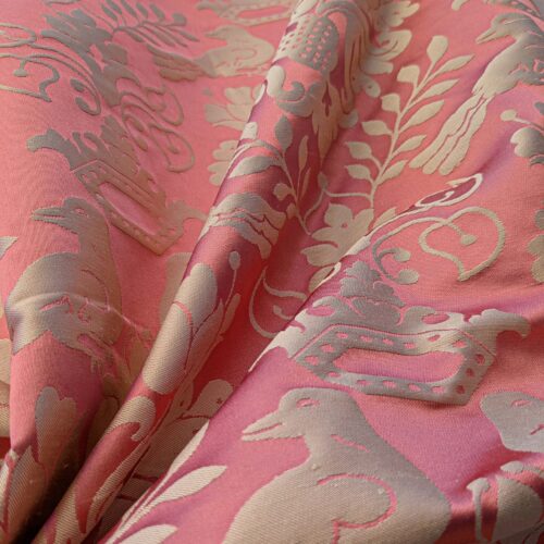 PXL_20240919_200104606 by yard Scalamandre 100% silk Love Bird Rose Pink Melon Red MSRP USD 664/Y