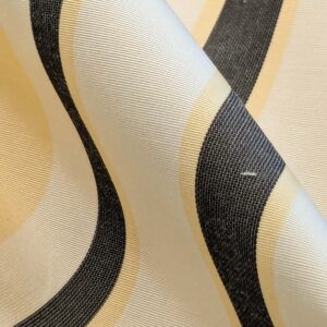 PXL_20240919_201733275 By yard Scalamandre Decatur Stripe Yellow Beige & Charcoal Black White Silk MSRP USD 198/y