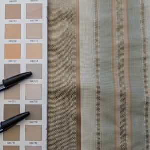 by yard Scalamandre Florian Stripe Sefoam Blue Green Silver Beige Silk Satin Semi Sheer MSRP USD 232/yard