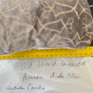 WhatsApp Image 2024-09-13 at 07.15.00_3148dbfc Old World Weavers Pillows Princess Aida 19" Cut Velvet  Pewter Hand Made in US