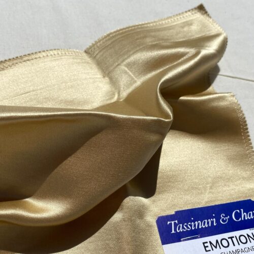WhatsApp Image 2024-09-13 at 08.17.15_d56932c6 Tassinari and Chatel Scalamandre Emotion Champagne Beige Silk Satin Plain Solid MSRP USD 1392/y Special Order