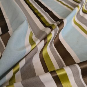 WhatsApp Image 2024-09-18 at 06.59.46_442b788a Scalamandre Tango Aqua/Multi Blue Green Rainbow Stripe 100% Silk Jacquard MSRP USD 324/y