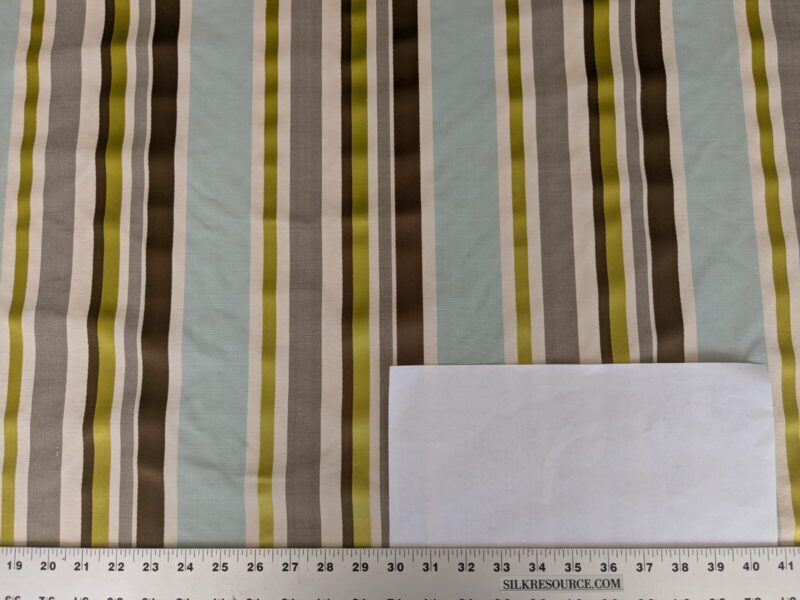 WhatsApp Image 2024-09-18 at 06.59.46_5c7eae51 Scalamandre Tango Aqua/Multi Blue Green Rainbow Stripe 100% Silk Jacquard MSRP USD 324/y