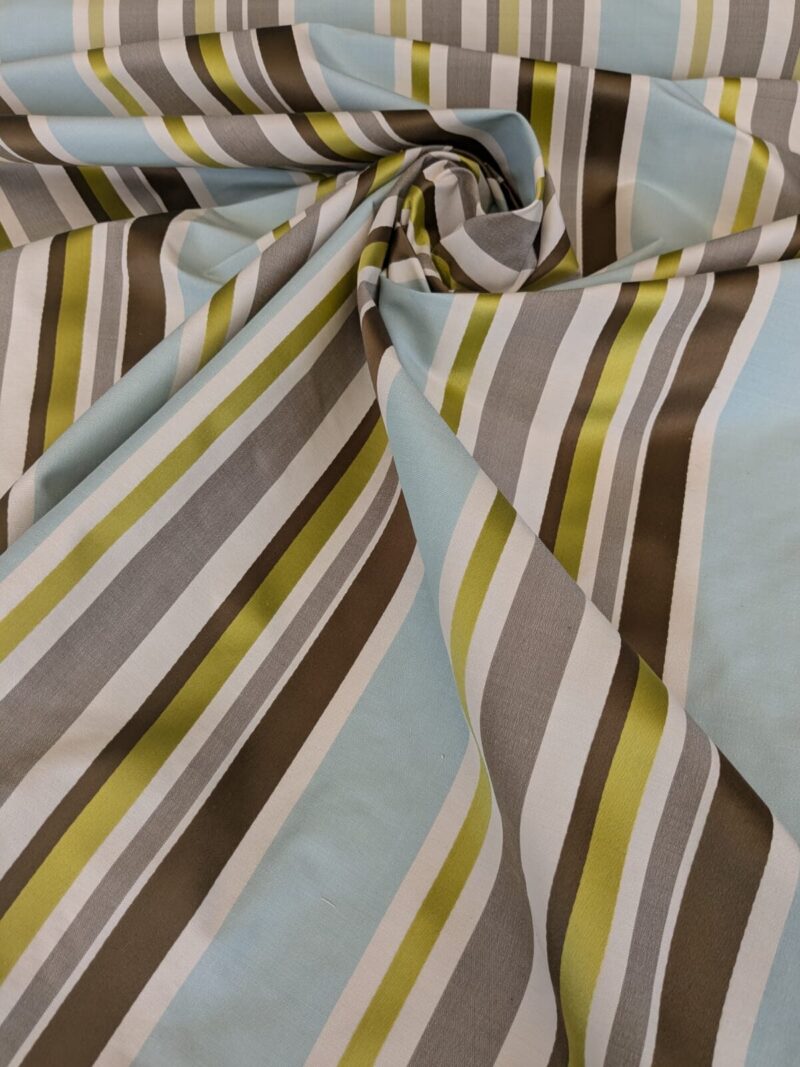 WhatsApp Image 2024-09-18 at 06.59.48_5688b30c Scalamandre Tango Aqua/Multi Blue Green Rainbow Stripe 100% Silk Jacquard MSRP USD 324/y