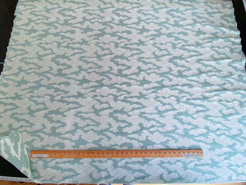 WhatsApp Image 2024-09-25 at 06.52.29_e96ccff1 Lee Jofa G P&J Baker Clouds Aqua Blue White Chinoiserie Reversible Damask Cotton MSRP USD 148/y
