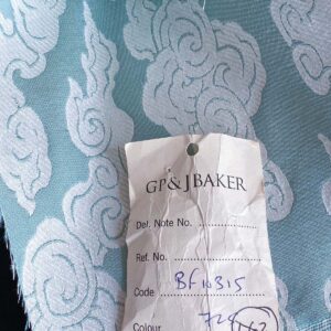 WhatsApp Image 2024-09-25 at 06.52.31_a3f1af4d Lee Jofa G P&J Baker Clouds Aqua Blue White Chinoiserie Reversible Damask Cotton MSRP USD 148/y