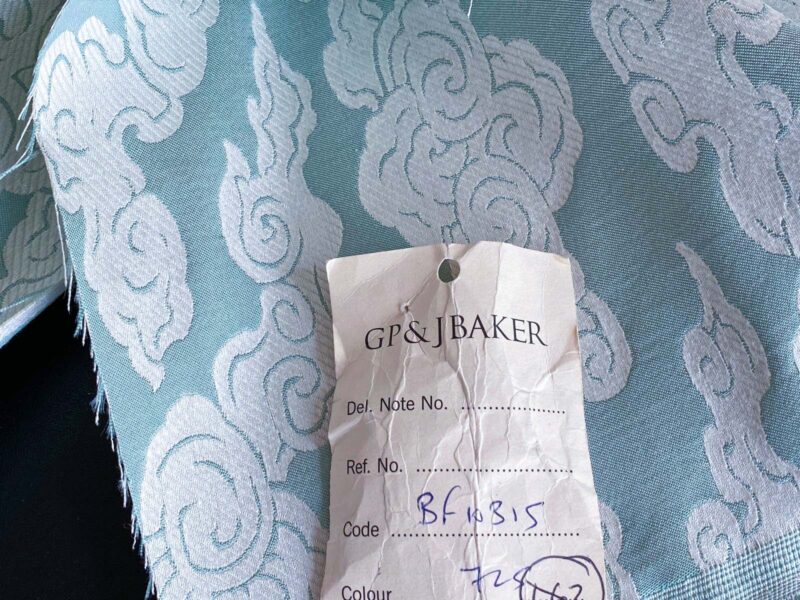 WhatsApp Image 2024-09-25 at 06.52.31_a3f1af4d Lee Jofa G P&J Baker Clouds Aqua Blue White Chinoiserie Reversible Damask Cotton MSRP USD 148/y