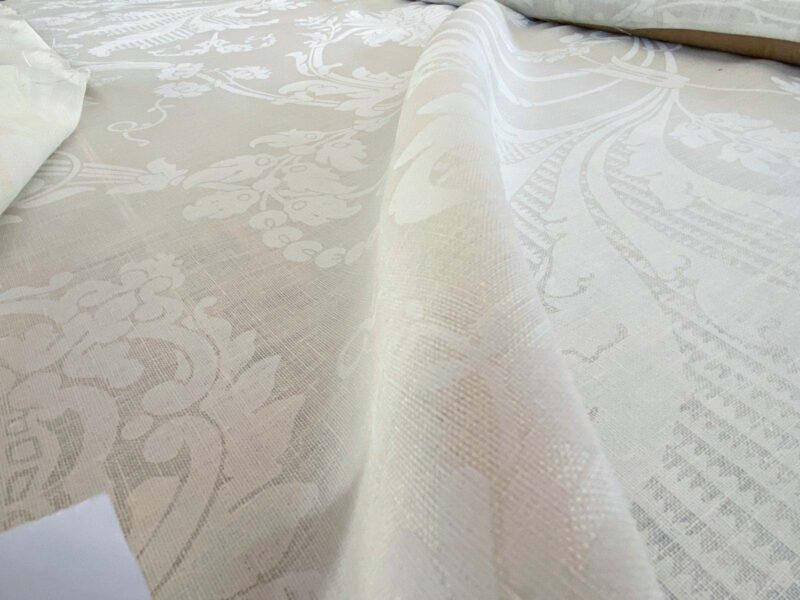 WhatsApp Image 2024-09-26 at 08.11.43_d2ff4c5d 1.58y Brunschwig & Fils Upton Damask Linen Print Oyster White MSRP USD 254/Y