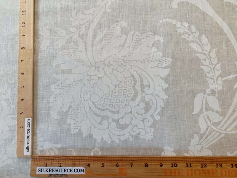 WhatsApp Image 2024-09-26 at 08.11.43_d8ca9407 1.58y Brunschwig & Fils Upton Damask Linen Print Oyster White MSRP USD 254/Y