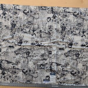 11 EV38 Scalamandre Jean Paul Gaultier Gothic Street Ho Graphite Abstract Graphic Historical Cotton MSRP USD538/y 1.2y