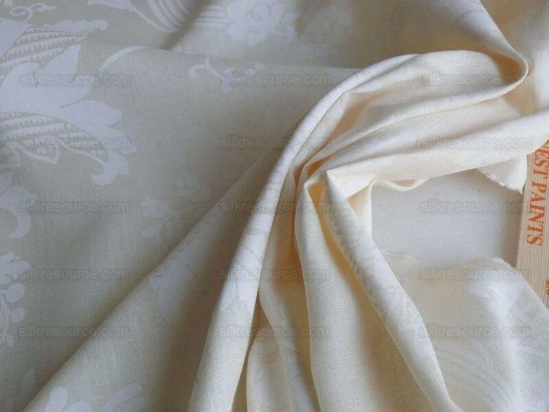 products-P1630156 1.58y Brunschwig & Fils Upton Damask Linen Print Oyster White MSRP USD 254/Y