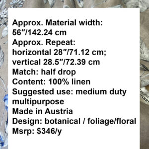 IMG_5277-rotated Scalamandre Merrimon in Linen Print Silky Linen Fragrant Summer lilac trumpet flower or  jimsonweed  MSRP 6/y