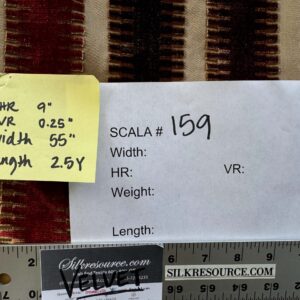 2.5yard Scalamandre Colony Indianapolis Silk Velvet Cut Velvet Burnt Raspberry Red Purple Brown Chocolate MSRP USD 830/Y