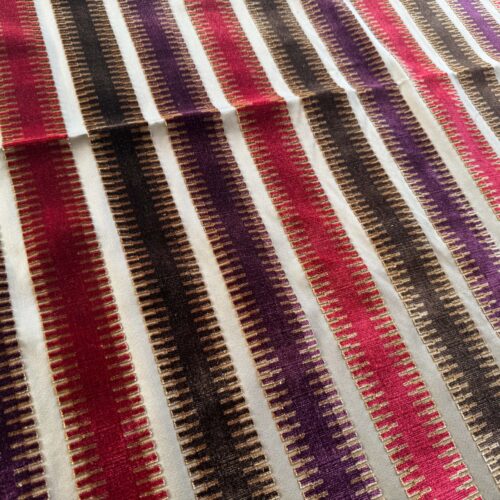 IMG_6274 2.5yard Scalamandre Colony Indianapolis Silk Velvet Cut Velvet Burnt Raspberry Red Purple Brown Chocolate MSRP USD 830/Y
