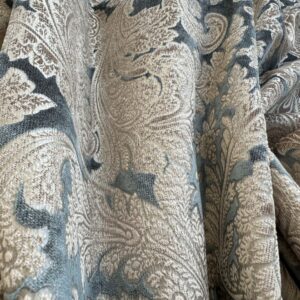 1 EV24 23"x25" Tassinari & Chatel MEILLIANT BRIQUE Silk Cotton Red Damask Historic Botanical