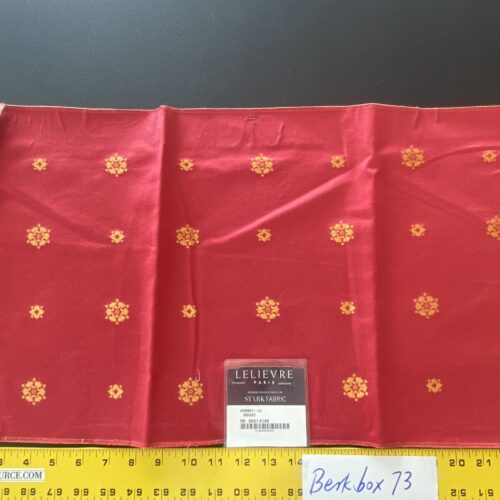 34 Berkbox73 Square Silk by Old World Weavers Vernet Lelievre Paris Vernet Rouge Cotton Silk Orange Gold Botanical Neoclassical