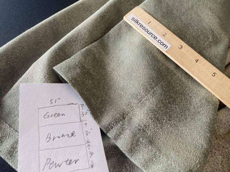 IMG_7116 41 Berkbox73 Square by Scalamandre Aurora Silk Modern Semi Plain Abstract Pattern 3 Pieces with different Colorways 51"x30" each piece size