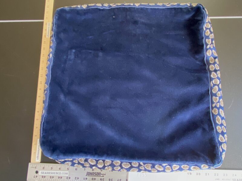 Pillow Case only Scalamandre Catwalk Pillow Velvet with beaded edge 20x20" Deep Navy Blue MSRP00+