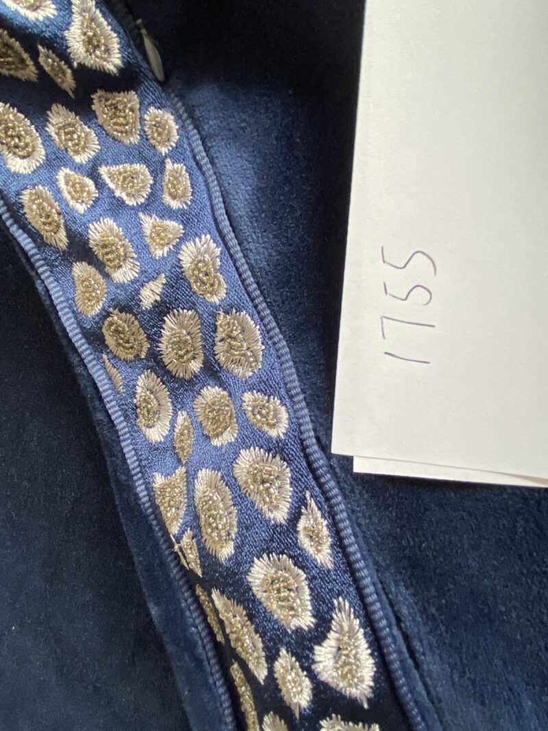 Pillow Case only Scalamandre Catwalk Pillow Velvet with beaded edge 20x20" Deep Navy Blue MSRP00+