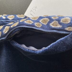 Pillow Case only Scalamandre Catwalk Pillow Velvet with beaded edge 20x20" Deep Navy Blue MSRP00+