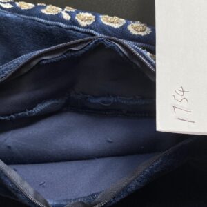 Pillow Case only Scalamandre Catwalk Pillow Velvet with beaded edge 20x20" Deep Navy Blue MSRP00+