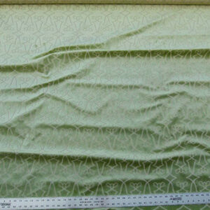 P1030337 Scalamandre Princess Aida Bamboo Green Cut Velvet Silky  Old World Weavers MSRP USD 265/Y