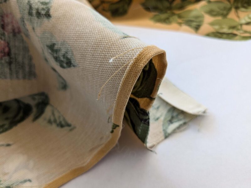 PXL_20240925_174021930 13 EV38 Scalamandre Upland Hand Printed Union Cloth Straw Yellow Floral Berry pheasant bird 1.2y x 53"