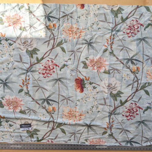 PXL_20240925_175717795 17 EV38 Scalamandre Lelievre  Printemps De Chine Aqua Floral Tree Foliage Botanical 1.2y