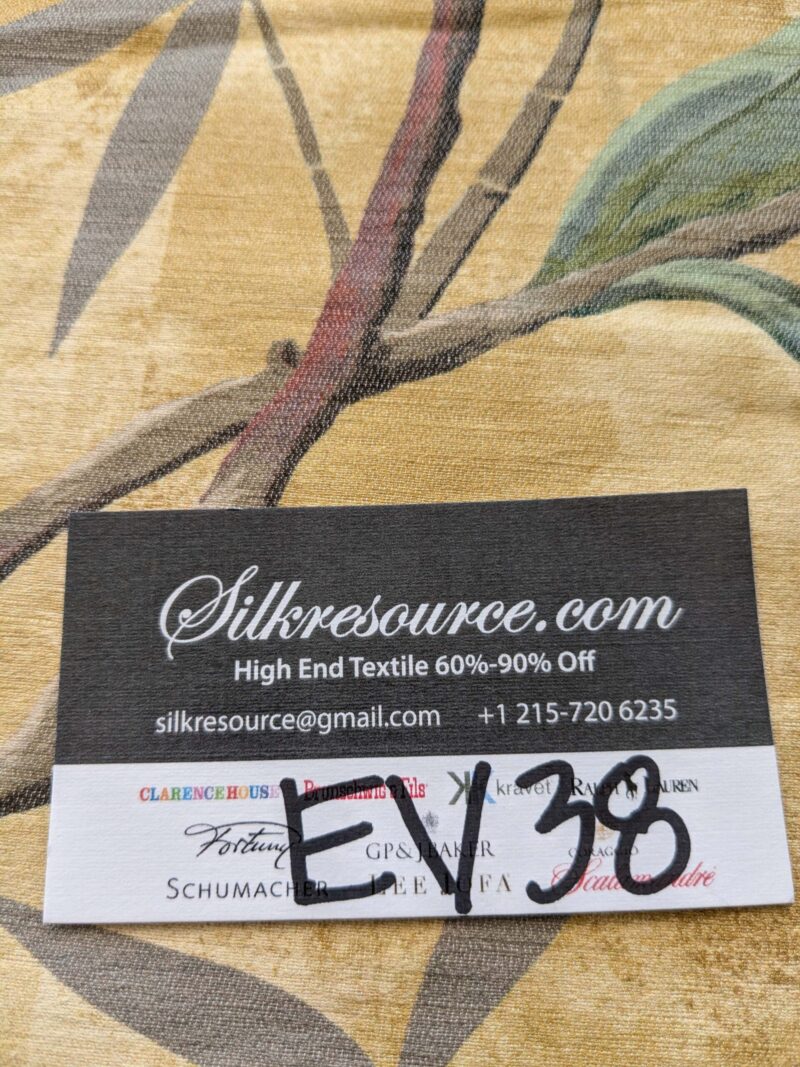 18 EV38 Scalamandre Lelievre  Printemps De Chine Yellow Floral Tree Foliage Botanical 1.2y