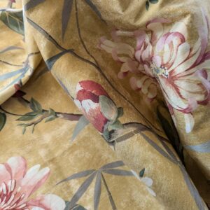 18 EV38 Scalamandre Lelievre  Printemps De Chine Yellow Floral Tree Foliage Botanical 1.2y