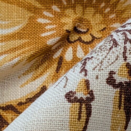 PXL_20240925_183011973 24 EV38 Scalamandre Bantry House Hand Printed Linen Yellow Floral 1.2y