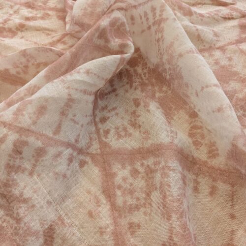 PXL_20240925_210845482 42 EV38 Scalamandre Alhambra Itajime Rosewood Linen Brown White Sheer Diamond 29"x54.5 wide