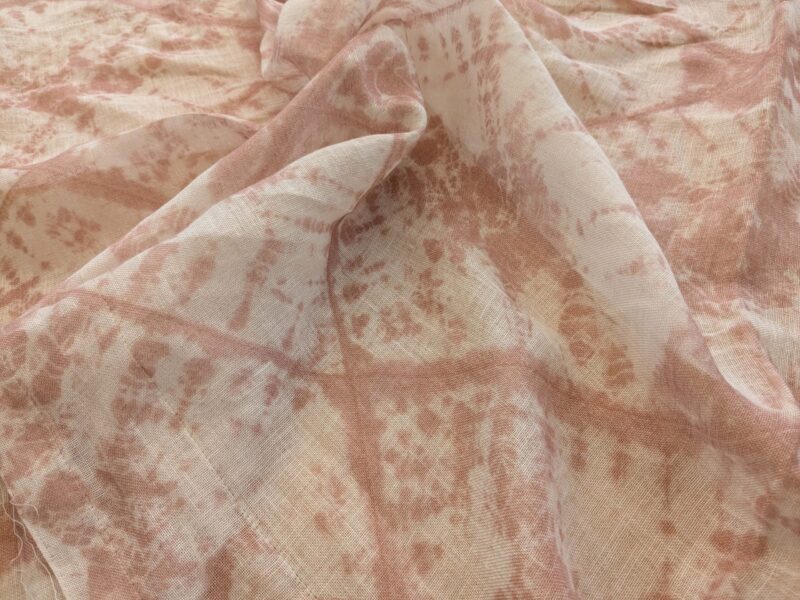 PXL_20240925_210845482 42 EV38 Scalamandre Alhambra Itajime Rosewood Linen Brown White Sheer Diamond 29"x54.5 wide