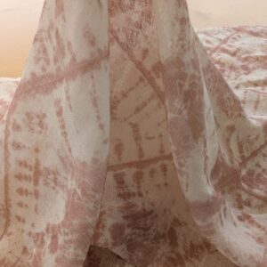 PXL_20240925_210851746 42 EV38 Scalamandre Alhambra Itajime Rosewood Linen Brown White Sheer Diamond 29"x54.5 wide