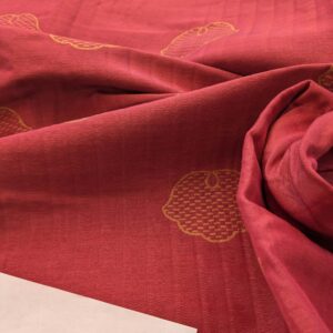 PXL_20240926_200123056 10 EV39 2.4y Scalamandre Colony Fan Faliero Small Scale Red Gold Classy Art Deco