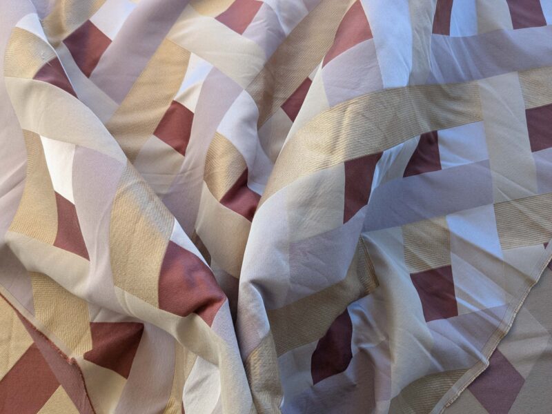 PXL_20241001_173443359 16 EV39 Scalamandre 2.4y Lelievre Paris M1 Poudre White Yellow Diamond Geometric Jacquard MSRP USD 500+/y