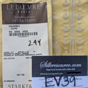 PXL_20241001_173646721 17 EV39 2.4y Scalamandre Lelievre VALOGNES JAUNE Yellow damask French Neoclassical Floral Stripe MSRP USD500+/Yard
