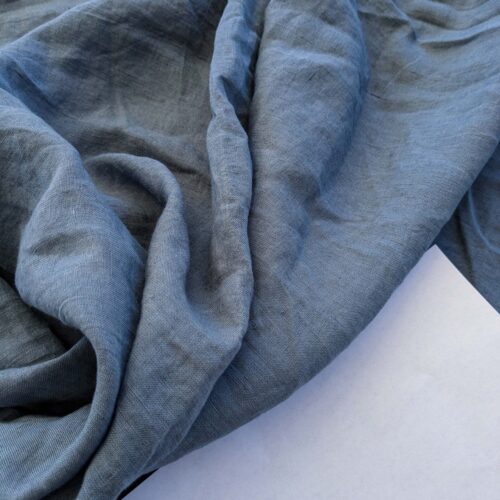 1 EV41 1.6yards x 54" Scalamandre Alhambra Nicos Sky Blue Sheers Linen Solid