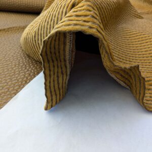 PXL_20241002_203334778 18 EV41 2.4 yards x 54"w Scalamandre Colony Roma Senegal Brown Gold Stripe Small Scale MSRP USD 330/y