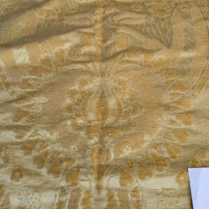 3 EV42 2.4y x 53"w Scalamandre Pugin Gold on Yellow Strie Silk Damask Neoclassical MSRP USD298/y Piece A